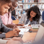 students studying