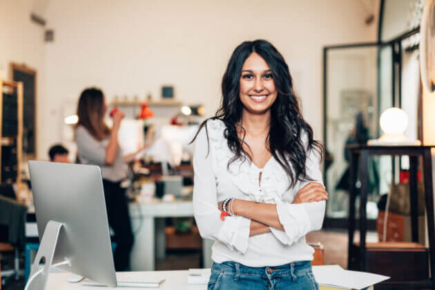 Woman smiling