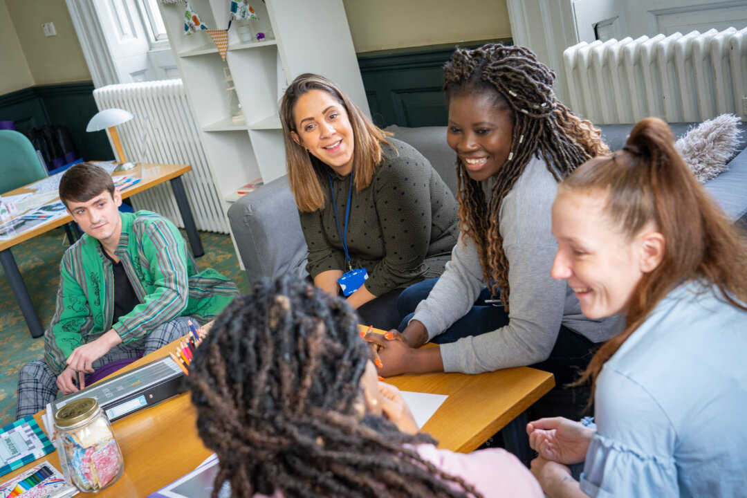 Students talking together